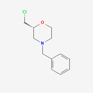 (2R)-2-(CHLOROMETHYL)-4-(PHENYLMETHYL)MORPHOLINE structure, CAS 186293-54-9