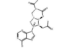 (2R,3R,4R,5R)-2-(2-ACETAMIDO-6-CHLORO-9H-PURIN-9-YL)-5-(ACETOXYMETHYL)TETRAHYDROFURAN-3,4-DIYL DIACETATE structure, CAS 137896-02-7