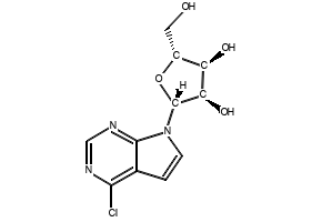 (2R,3R,4R,5R)-2-(ACETOXYMETHYL)-5-(4-CHLORO-7H-PYRROLO[2,3-D]PYRIMIDIN-7-YL)TETRAHYDROFURAN-3,4-DIYL DIACETATE structure, CAS 16754-79-3
