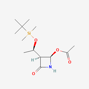 (2R,3S)-3-((R)-1-((TERT-BUTYLDIMETHYLSILYL)OXY)ETHYL)-4-OXOAZETIDIN-2-YL ACETATE structure, CAS 85954-95-6