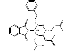 (2R,3S,4R,5R)-2-(ACETOXYMETHYL)-6-BROMO-5-(1,3-DIOXOISOINDOLIN-2-YL)TETRAHYDRO-2H-PYRAN-3,4-DIYL DIACETATE structure, CAS 137686-91-0