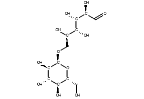 (2R,3S,4R,5R)-3,4,5,6-TETRAHYDROXY-2-(((2S,3R,4R,5R,6S)-3,4,5-TRIHYDROXY-6-METHYLTETRAHYDRO-2H-PYRAN-2-YL)OXY)HEXANAL structure, CAS 17074-02-1