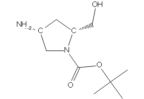 (2R,4R)-1-BOC-2-HYDROXYMETHYL-4-AMINOPYRROLIDINE HYDROCHLORIDE structure, CAS 1161931-71-0