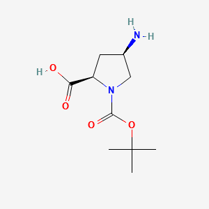 (2R,4R)-1-BOC-4-AMINOPYRROLIDINE-2-CARBOXYLIC ACID structure, CAS 132622-98-1
