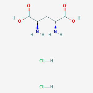 (2R,4R)-2,4-DIAMINOPENTANEDIOIC ACID DIHYDROCHLORIDE structure, CAS 390362-42-2