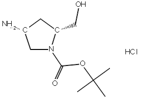 (2R,4R)-2-HYDROXYMETHYL-4-BOC-AMINOPYRROLIDINE HYDROCHLORIDE structure, CAS 1009335-43-6