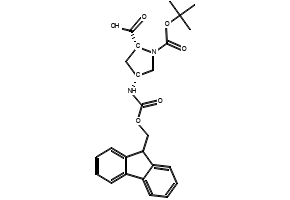 (2R,4R)-4-((((9H-FLUOREN-9-YL)METHOXY)CARBONYL)AMINO)-1-(TERT-BUTOXYCARBONYL)PYRROLIDINE-2-CARBOXYLIC ACID structure, CAS 1018332-24-5