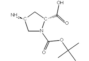 (2R,4S)-1-BOC-4-AMINOPYRROLIDINE-2-CARBOXYLIC ACID structure, CAS 132622-78-7