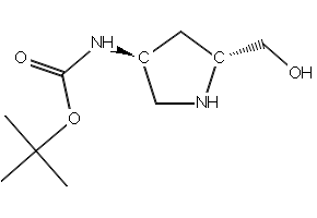 (2R,4S)-2-HYDROXYMETHYL-4-BOC-AMINOPYRROLIDINE HYDROCHLORIDE structure, CAS 1070295-74-7