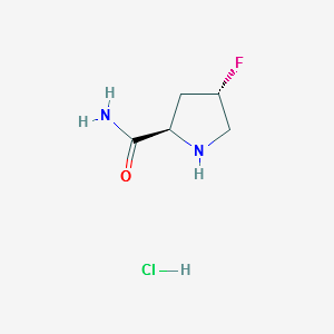 (2R,4S)-4-FLUOROPYRROLIDINE-2-CARBOXAMIDE HYDROCHLORIDE structure, CAS 1187432-33-2