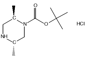 (2R,5R)-TERT-BUTYL 2,5-DIMETHYLPIPERAZINE-1-CARBOXYLATE HYDROCHLORIDE structure, CAS 194032-43-4