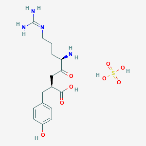 (2R,5S)-5-AMINO-8-GUANIDINO-2-(4-HYDROXYBENZYL)-4-OXOOCTANOIC ACID COMPOUND WITH SULFURIC ACID (1:1) structure, CAS 103900-19-2