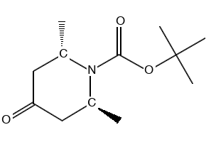 (2R,6R)-TERT-BUTYL 2,6-DIMETHYL-4-OXOPIPERIDINE-1-CARBOXYLATE structure, CAS 1268816-80-3