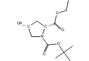 (2S)-1-TERT-BUTYL 2-ETHYL 4-HYDROXYPYRROLIDINE-1,2-DICARBOXYLATE structure, CAS 200129-53-9