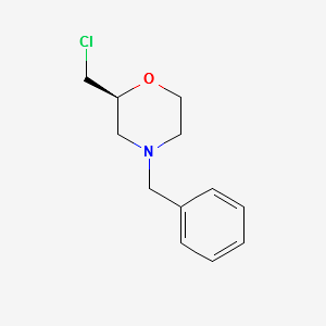 (2S)-2-(CHLOROMETHYL)-4-(PHENYLMETHYL)MORPHOLINE structure, CAS 1222556-84-4