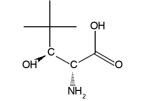 (2S)-2-AMINO-3-HYDROXY-4,4-DIMETHYLPENTANOIC ACID structure, CAS 171866-72-1