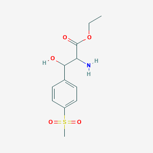 (2S)-ETHYL 2-AMINO-3-HYDROXY-3-(4-(METHYLSULFONYL)PHENYL)PROPANOATE structure, CAS 100483-39-4