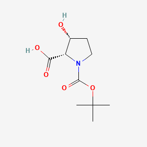 (2S,3R)-1-(TERT-BUTOXYCARBONYL)-3-HYDROXYPYRROLIDINE-2-CARBOXYLIC ACID structure, CAS 186132-96-7