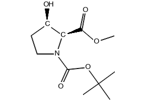 (2S,3R)-1-TERT-BUTYL 2-METHYL 3-HYDROXYPYRROLIDINE-1,2-DICARBOXYLATE structure, CAS 130966-46-0