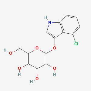 (2S,3R,4S,5R,6R)-2-((4-CHLORO-1H-INDOL-3-YL)OXY)-6-(HYDROXYMETHYL)TETRAHYDRO-2H-PYRAN-3,4,5-TRIOL structure, CAS 135313-63-2