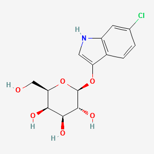 (2S,3R,4S,5R,6R)-2-((6-CHLORO-1H-INDOL-3-YL)OXY)-6-(HYDROXYMETHYL)TETRAHYDRO-2H-PYRAN-3,4,5-TRIOL structure, CAS 138182-21-5