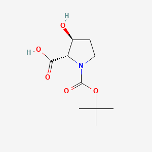 (2S,3S)-1-(TERT-BUTOXYCARBONYL)-3-HYDROXYPYRROLIDINE-2-CARBOXYLIC ACID structure, CAS 187039-57-2