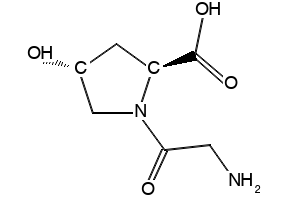 (2S,4R)-1-(2-AMINOACETYL)-4-HYDROXYPYRROLIDINE-2-CARBOXYLIC ACID structure, CAS 24587-32-4