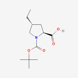 (2S,4R)-1-(TERT-BUTOXYCARBONYL)-4-ETHYLPYRROLIDINE-2-CARBOXYLIC ACID structure, CAS 924304-81-4