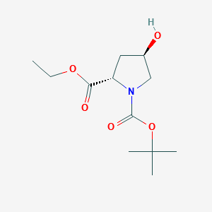 (2S,4R)-1-TERT-BUTYL 2-ETHYL 4-HYDROXYPYRROLIDINE-1,2-DICARBOXYLATE structure, CAS 37813-30-2