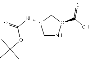 (2S,4R)-4-((TERT-BUTOXYCARBONYL)AMINO)PYRROLIDINE-2-CARBOXYLIC ACID structure, CAS 1279034-98-8