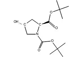 (2S,4R)-DI-TERT-BUTYL 4-HYDROXYPYRROLIDINE-1,2-DICARBOXYLATE structure, CAS 170850-75-6