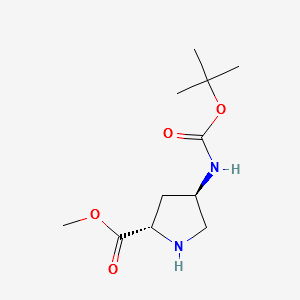 (2S,4R)-METHYL 4-(TERT-BUTOXYCARBONYLAMINO)PYRROLIDINE-2-CARBOXYLATE structure, CAS 473806-21-2