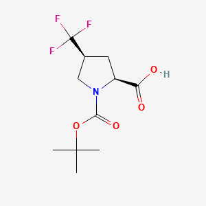 (2S,4S)-1-(TERT-BUTOXYCARBONYL)-4-(TRIFLUOROMETHYL)PYRROLIDINE-2-CARBOXYLIC ACID structure, CAS 470482-41-8