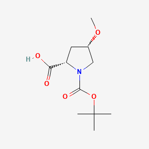 (2S,4S)-1-(TERT-BUTOXYCARBONYL)-4-METHOXYPYRROLIDINE-2-CARBOXYLIC ACID structure, CAS 83623-93-2