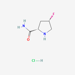 (2S,4S)-4-FLUOROPYRROLIDINE-2-CARBOXAMIDE HYDROCHLORIDE structure, CAS 426844-23-7