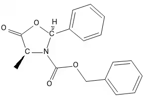 (2S,4S)-BENZYL 4-METHYL-5-OXO-2-PHENYLOXAZOLIDINE-3-CARBOXYLATE structure, CAS 171860-41-6