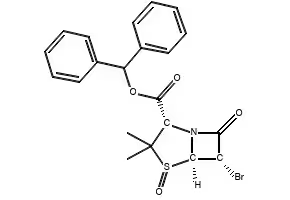 (2S,5R,6S)-BENZHYDRYL 6-BROMO-3,3-DIMETHYL-7-OXO-4-THIA-1-AZABICYCLO[3.2.0]HEPTANE-2-CARBOXYLATE 4-OXIDE structure, CAS 80353-26-0