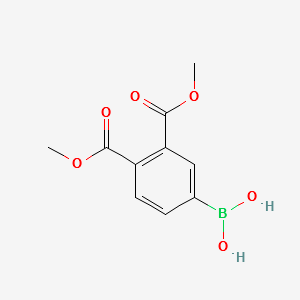 (3,4-BIS(METHOXYCARBONYL)PHENYL)BORONIC ACID structure, CAS 1072951-51-9