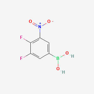 (3,4-DIFLUORO-5-NITROPHENYL)BORONIC ACID structure, CAS 1072952-06-7