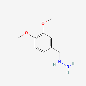 (3,4-DIMETHOXYBENZYL)HYDRAZINE structure, CAS 135-85-3