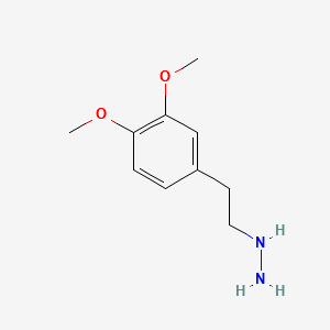 (3,4-DIMETHOXYPHENETHYL)HYDRAZINE structure, CAS 135-89-7