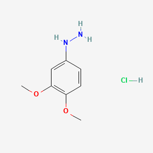 (3,4-DIMETHOXYPHENYL)HYDRAZINE HYDROCHLORIDE structure, CAS 40119-17-3
