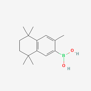 (3,5,5,8,8-PENTAMETHYL-5,6,7,8-TETRAHYDRONAPHTHALEN-2-YL)BORONIC ACID structure, CAS 169126-64-1