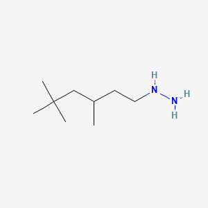 (3,5,5-TRIMETHYLHEXYL)HYDRAZINE structure, CAS 887591-78-8