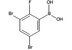 (3,5-DIBROMO-2-FLUOROPHENYL)BORONIC ACID structure, CAS 1072951-82-6