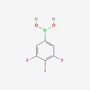 (3,5-DIFLUORO-4-IODOPHENYL)BORONIC ACID structure, CAS 1257793-03-5