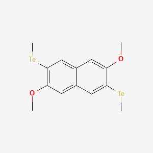 (3,7-DIMETHOXYNAPHTHALENE-2,6-DIYL)BIS(METHYLTELLANE) structure, CAS 136559-38-1