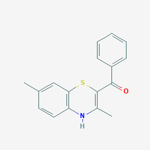 (3,7-DIMETHYL-4H-1,4-BENZOTHIAZIN-2-YL)PHENYLMETHANONE structure, CAS 93075-39-9