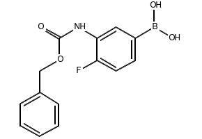 (3-(((BENZYLOXY)CARBONYL)AMINO)-4-FLUOROPHENYL)BORONIC ACID structure, CAS 874219-58-6