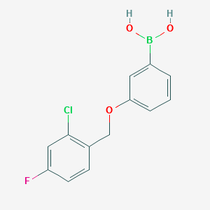 (3-((2-CHLORO-4-FLUOROBENZYL)OXY)PHENYL)BORONIC ACID structure, CAS 1256358-45-8